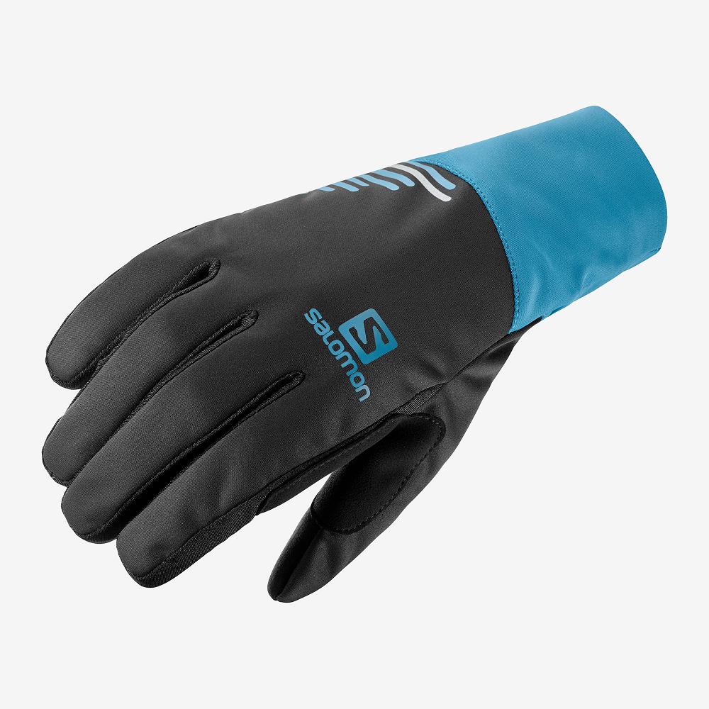 Salomon Singapore Mens Gloves - EQUIPE U Black | 80425-PGIN